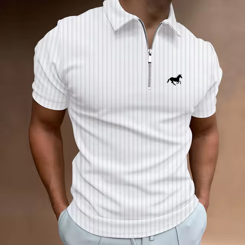 Mens Fashion Quarter Zip - الصيف الرجال قميص جولف بولو عادية