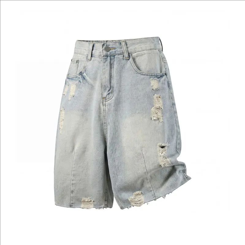 Jeans Pants Fashion Men - شورت جينز رجالي صيفي كاجوال فضفاض