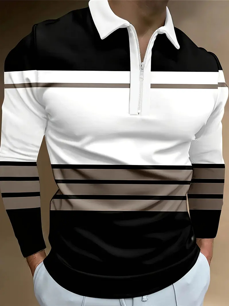 Mens Fashion Quarter Zip - قميص بولو رجالي بسحاب بولو للاستخدام