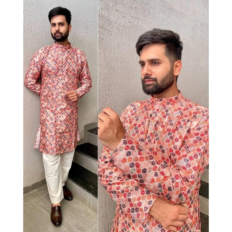 Men'S Fashion Kurta - عباية عربية إسلامية فاخرة غير رسمية