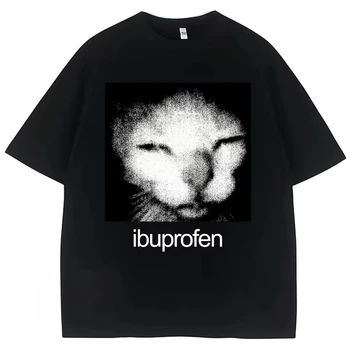 Men'S Fashion Oversized T Shirt - تي شيرتات 2026 بتصميم ميم قطة