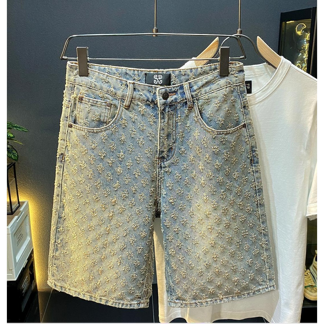Jeans Pants Fashion Men - شورت جينز رجالي صيفي كاجوال فضفاض