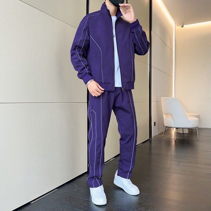 Men'S Fashion Zip Sweater - سترة صوفية بياقة واقفة وأكمام طويلة