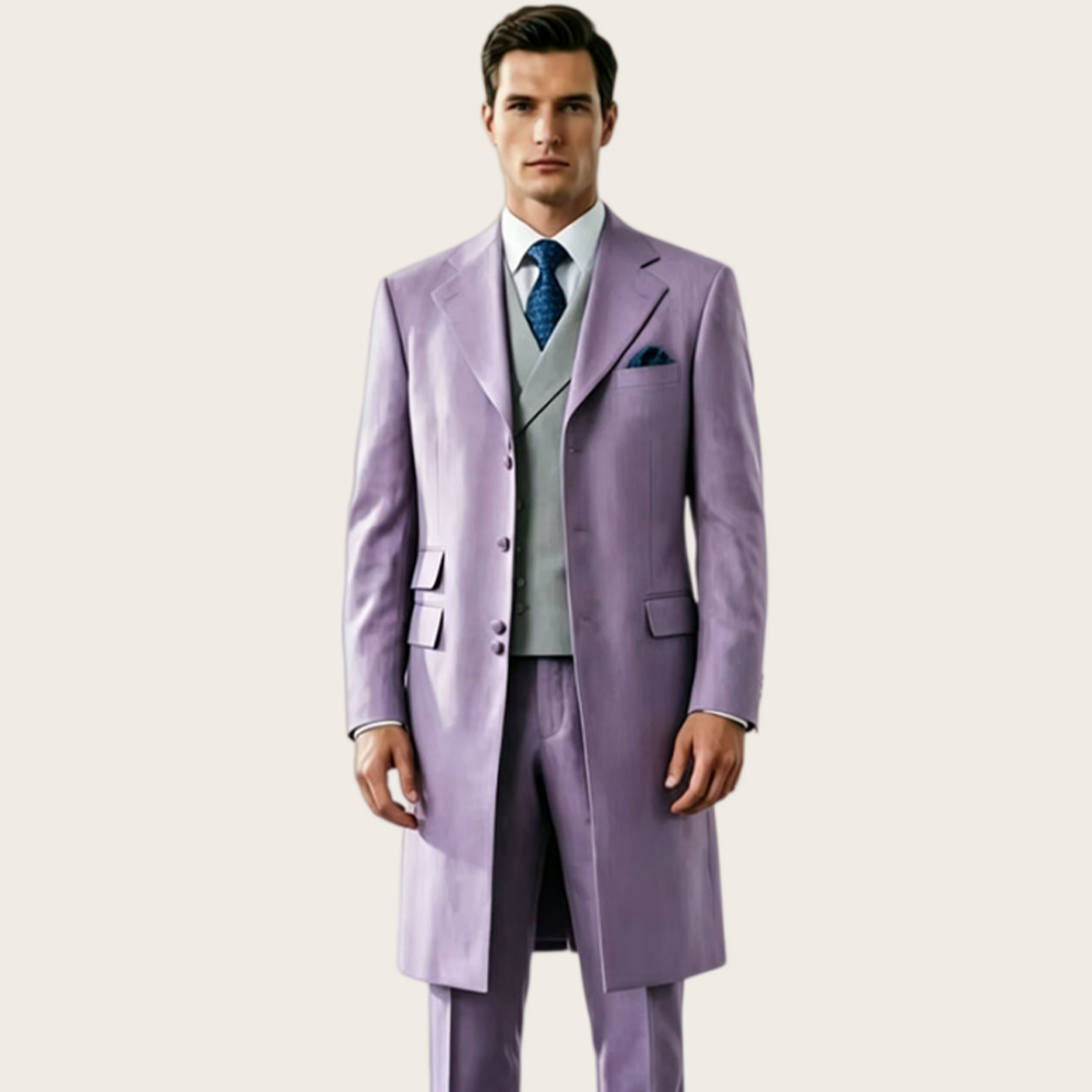 Formal Waistcoat Vest - بدلات رجالية طويلة عالية الجودة، بدلة