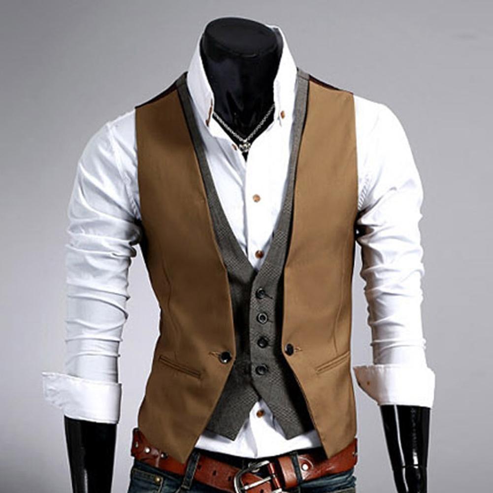 Formal Waistcoat Vest - صدرية رسمية للرجال سترة للأعمال بلون