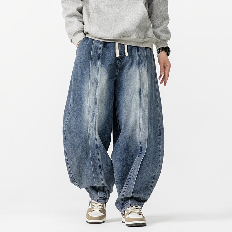 Jeans Pants Fashion Men - 2025 جديد خمر سراويلي حريمي الرجال