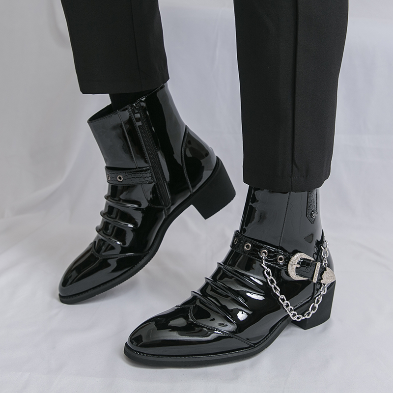 Men Fashion Elegant - أزياء الجانب سستة عالية أعلى أحذية