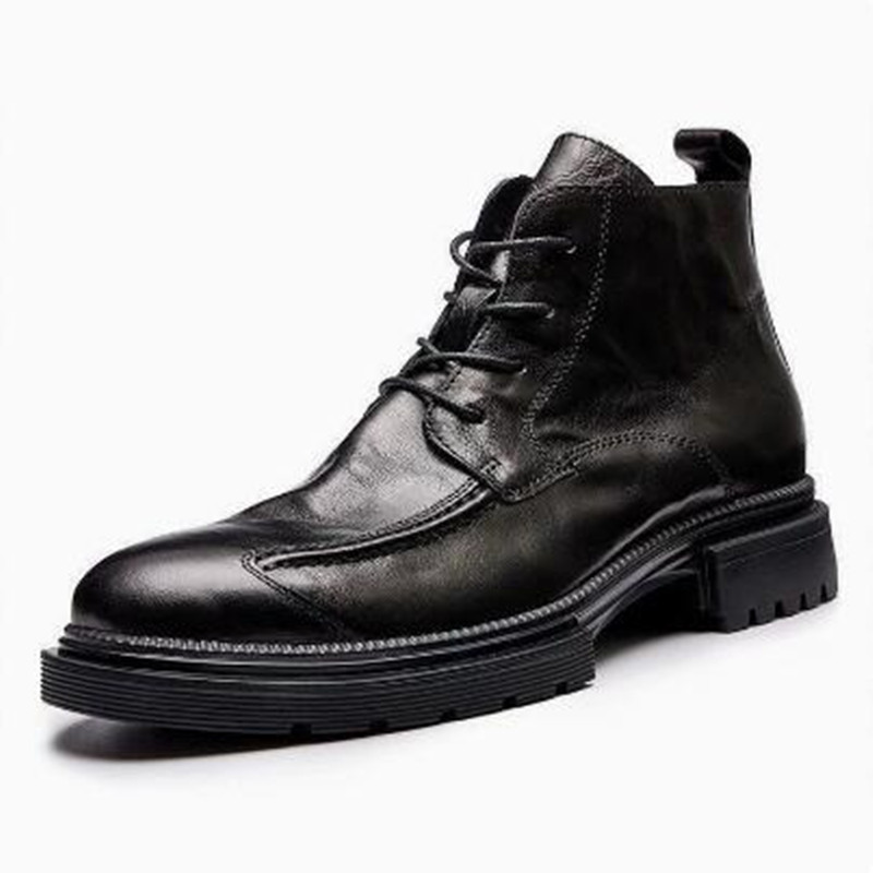 Mens Fashion Combat Boots - أحذية رجالية فاخرة من تصميم راقٍ،