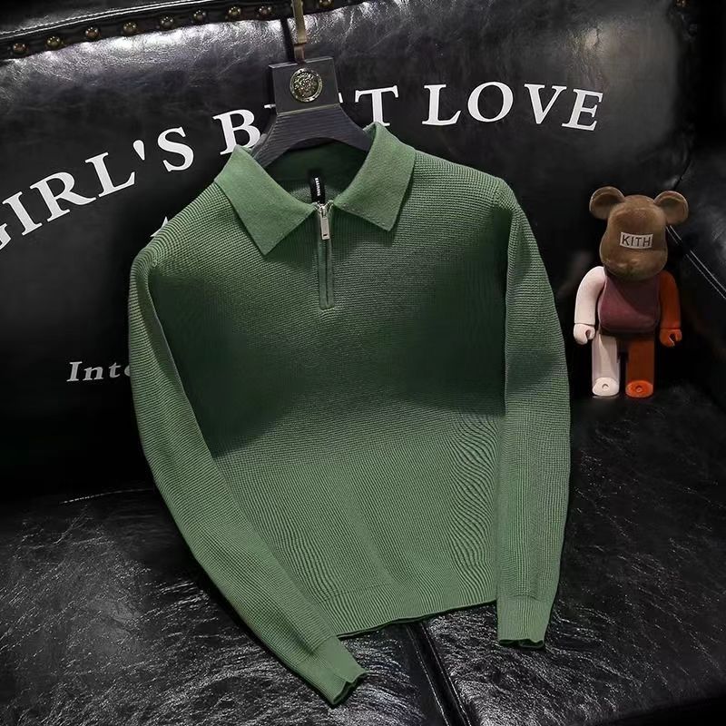 قميص بولو محبوك بتصميم سحاب أن - مراجعة Men'S Fashion Zip Sweater وسعره