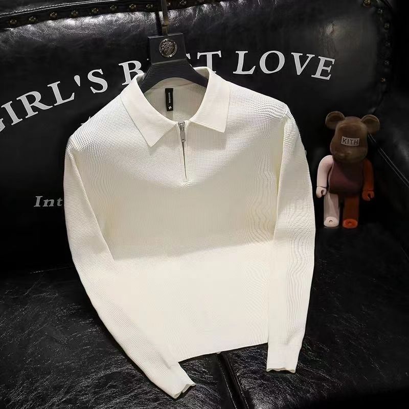 قميص بولو محبوك بتصميم سحاب أن - مراجعة Men'S Fashion Zip Sweater وسعره