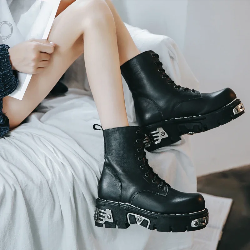 أحذية رجالية جديدة من الجلد ال - مراجعة Mens Fashion Combat Boots وسعره