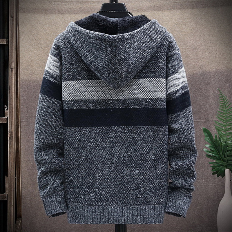 الرجال سترة مقلمة معطف سميكة ا - مراجعة Men'S Fashion Zip Sweater وسعره