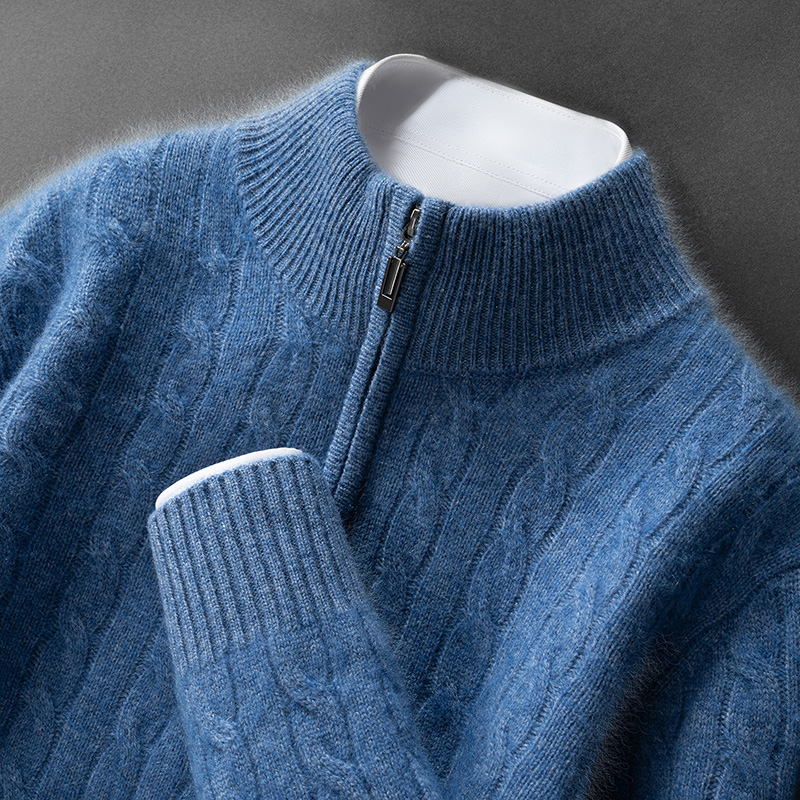 CHICUU الرجال 100% سترة الكشمي - مراجعة Men'S Fashion Zip Sweater وسعره