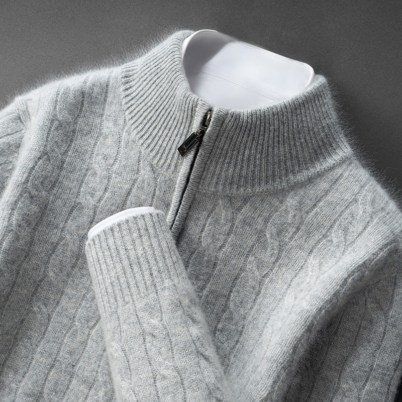 CHICUU الرجال 100% سترة الكشمي - مراجعة Men'S Fashion Zip Sweater وسعره