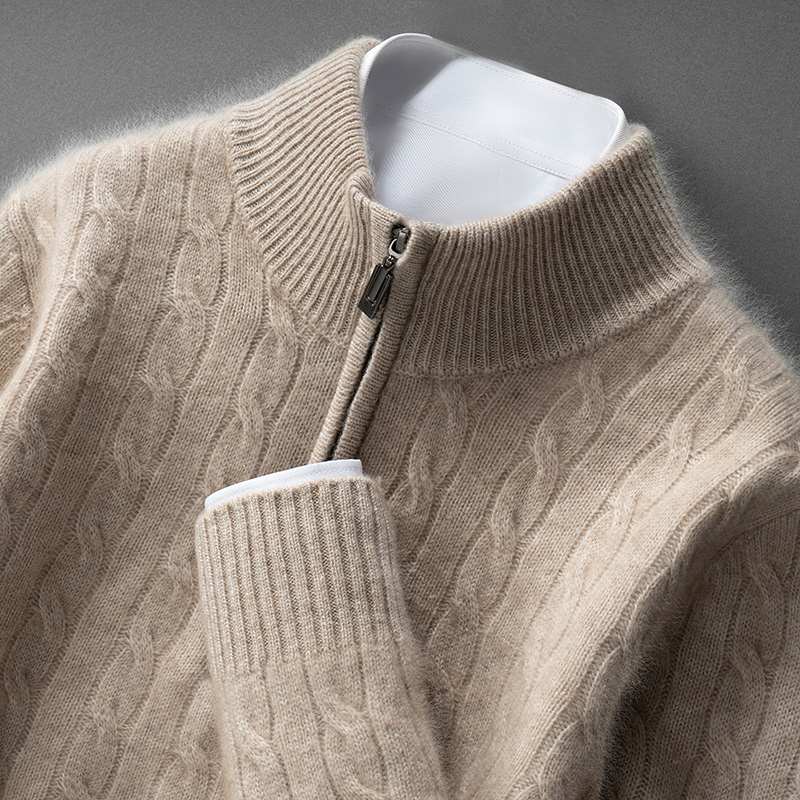CHICUU الرجال 100% سترة الكشمي - مراجعة Men'S Fashion Zip Sweater وسعره