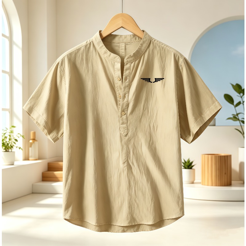 قميص رجالي قصير الأكمام من الق - مراجعة Linen Shirt Summer وسعره
