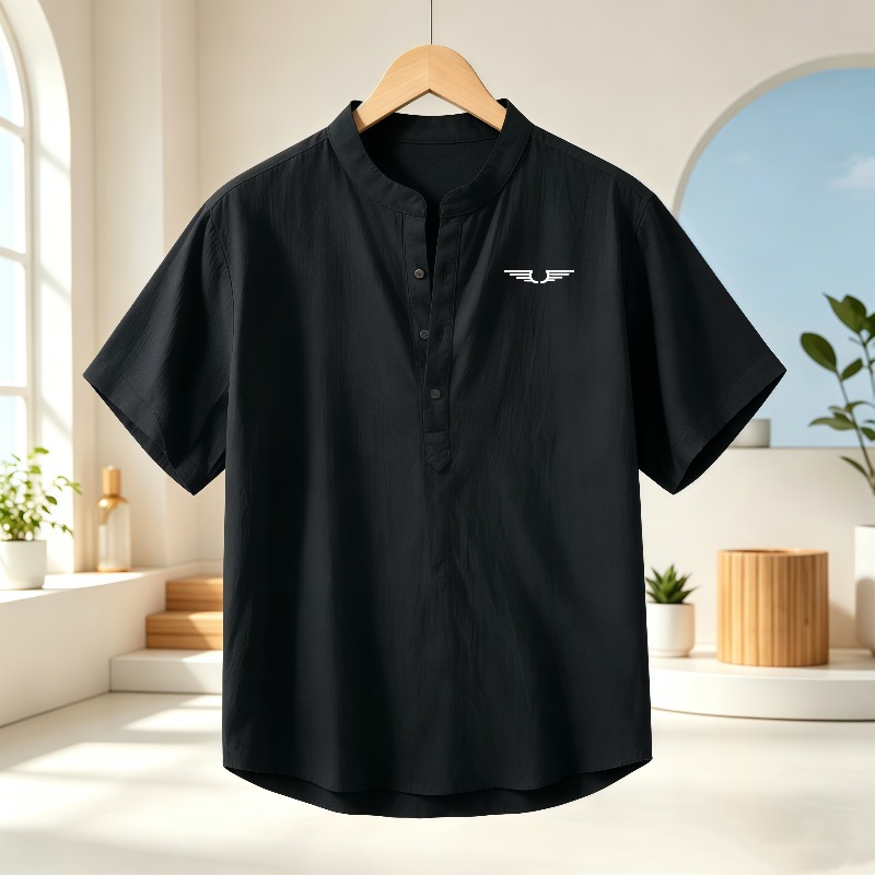 قميص رجالي قصير الأكمام من الق - مراجعة Linen Shirt Summer وسعره