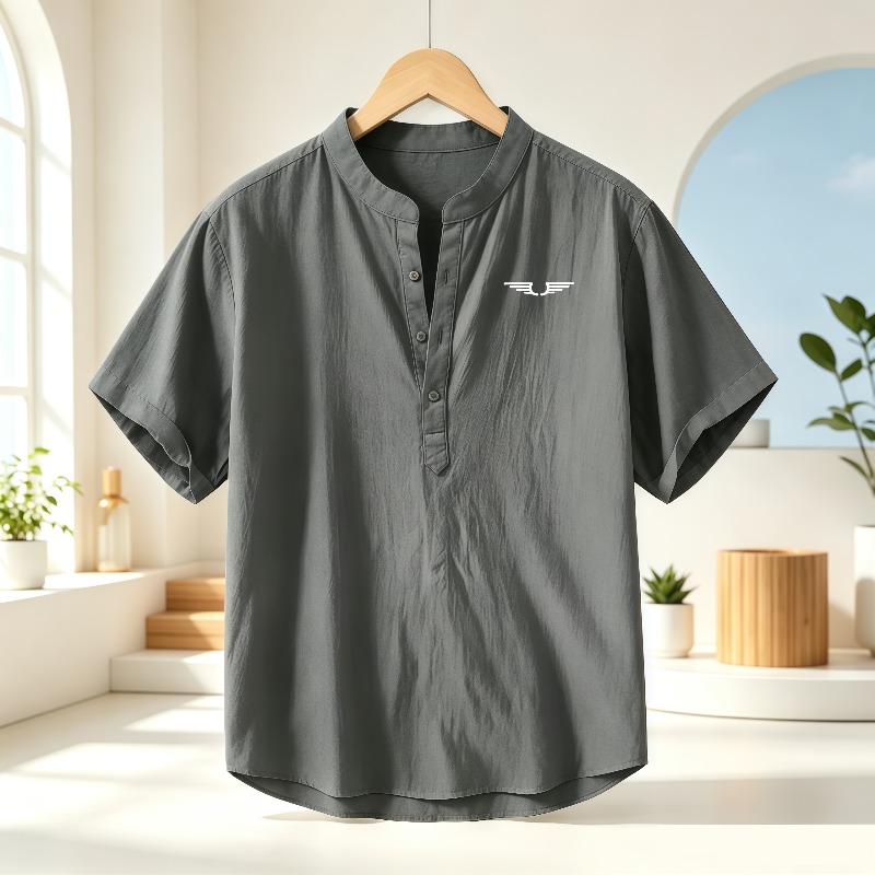 قميص رجالي قصير الأكمام من الق - مراجعة Linen Shirt Summer وسعره