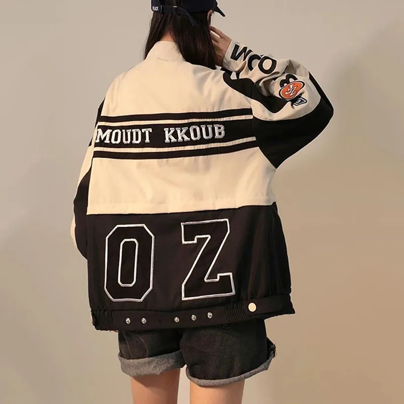جاكيت نسائي كبير الحجم ، معطف  - مراجعة Varsity Jacket Letterman وسعره