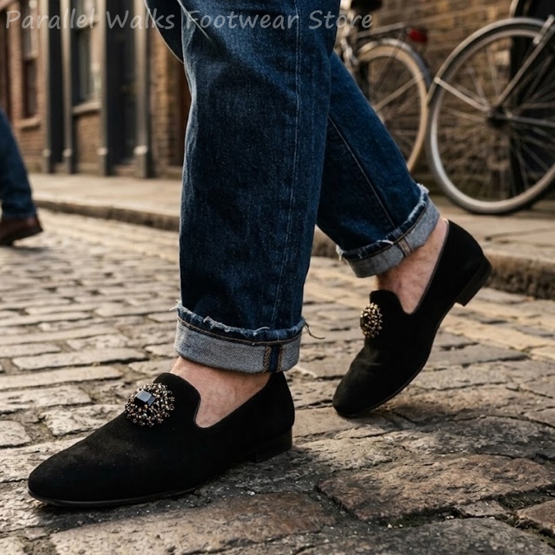 أحذية رجالية من الجلد المدبوغ  - مراجعة Suede Loafers Men وسعره