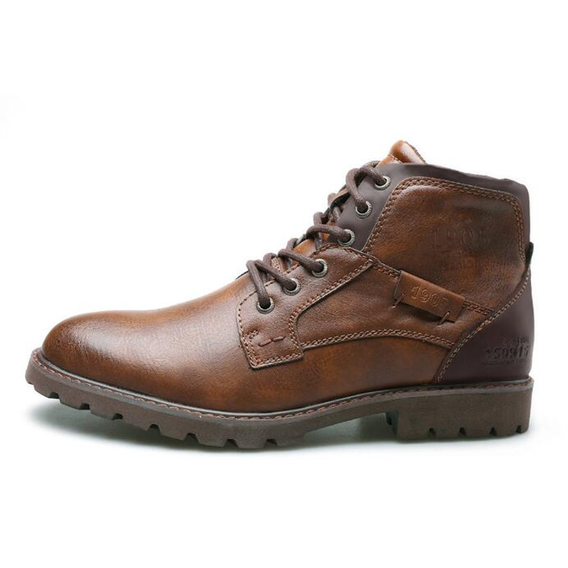 أحذية جلدية رجالية للكاحل مقاس - مراجعة Mens Fashion Combat Boots وسعره