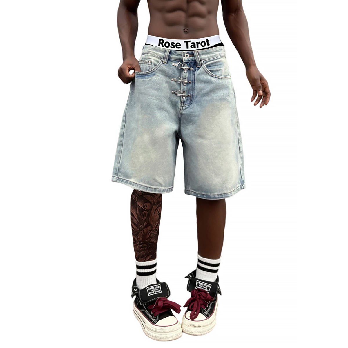 شورت جينز رجالي فضفاض بقصة واس - مراجعة Jeans Pants Fashion Men وسعره
