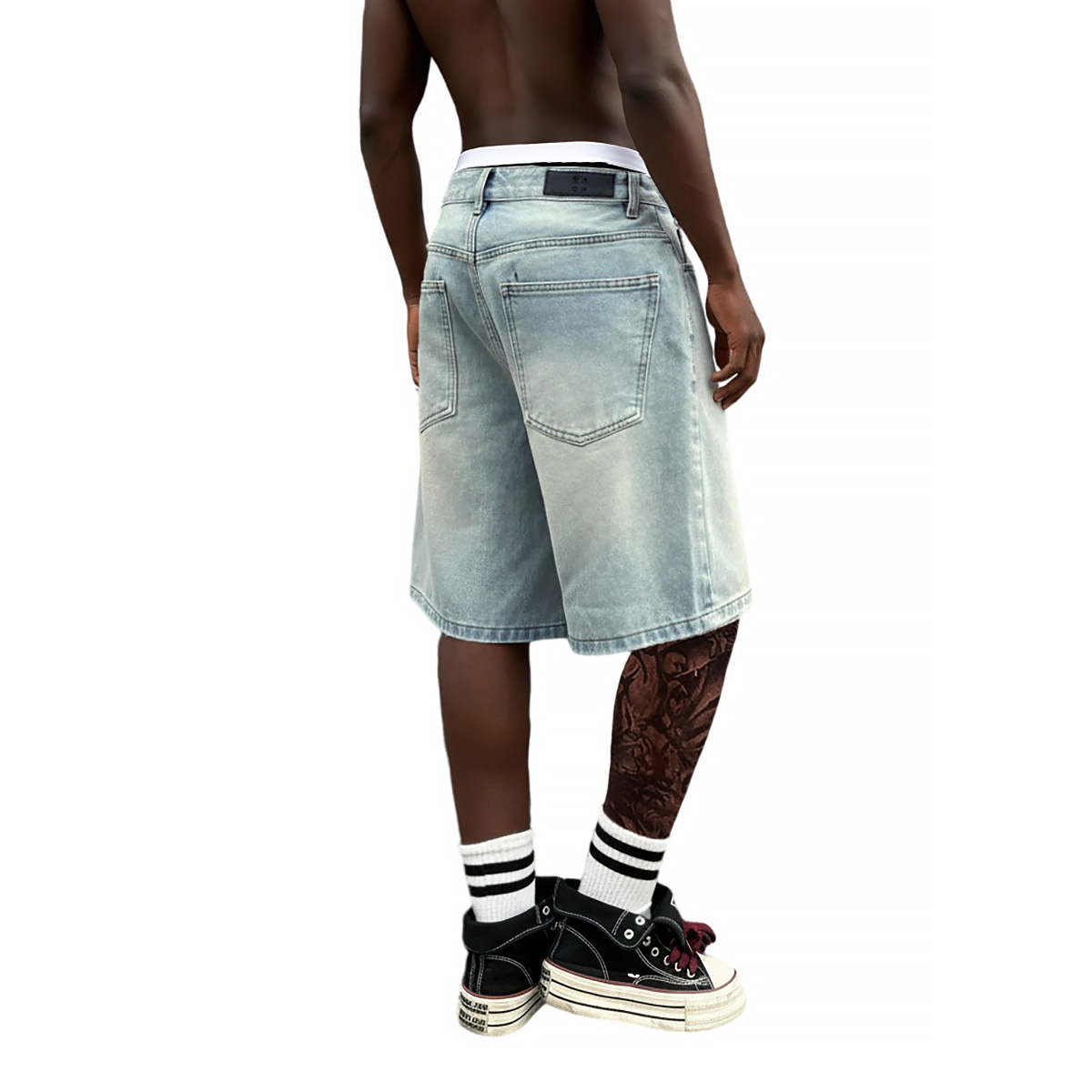 شورت جينز رجالي فضفاض بقصة واس - مراجعة Jeans Pants Fashion Men وسعره