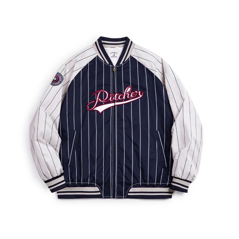 جاكيت بيسبول رجالي مخطط بتصميم - مراجعة Varsity Jacket Letterman وسعره