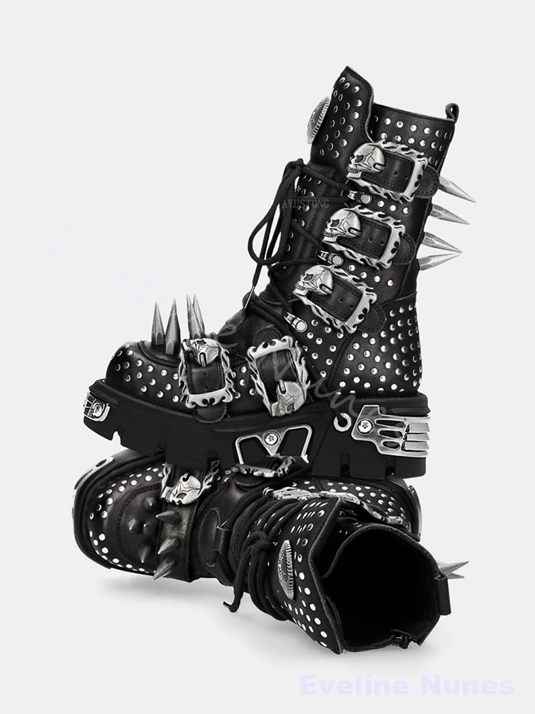 أحذية هالوين القوطية للرجال بط - مراجعة Mens Fashion Combat Boots وسعره