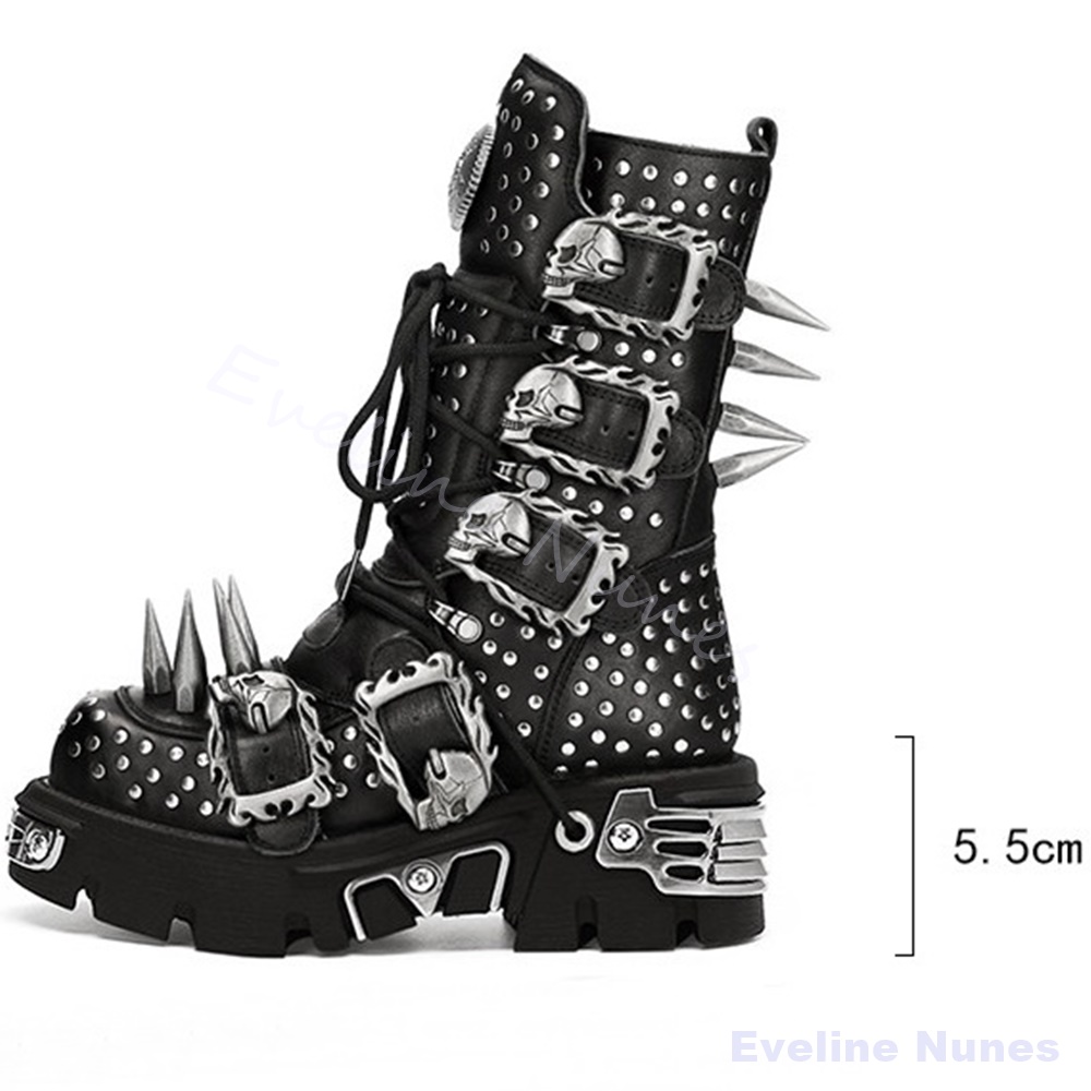 أحذية هالوين القوطية للرجال بط - مراجعة Mens Fashion Combat Boots وسعره