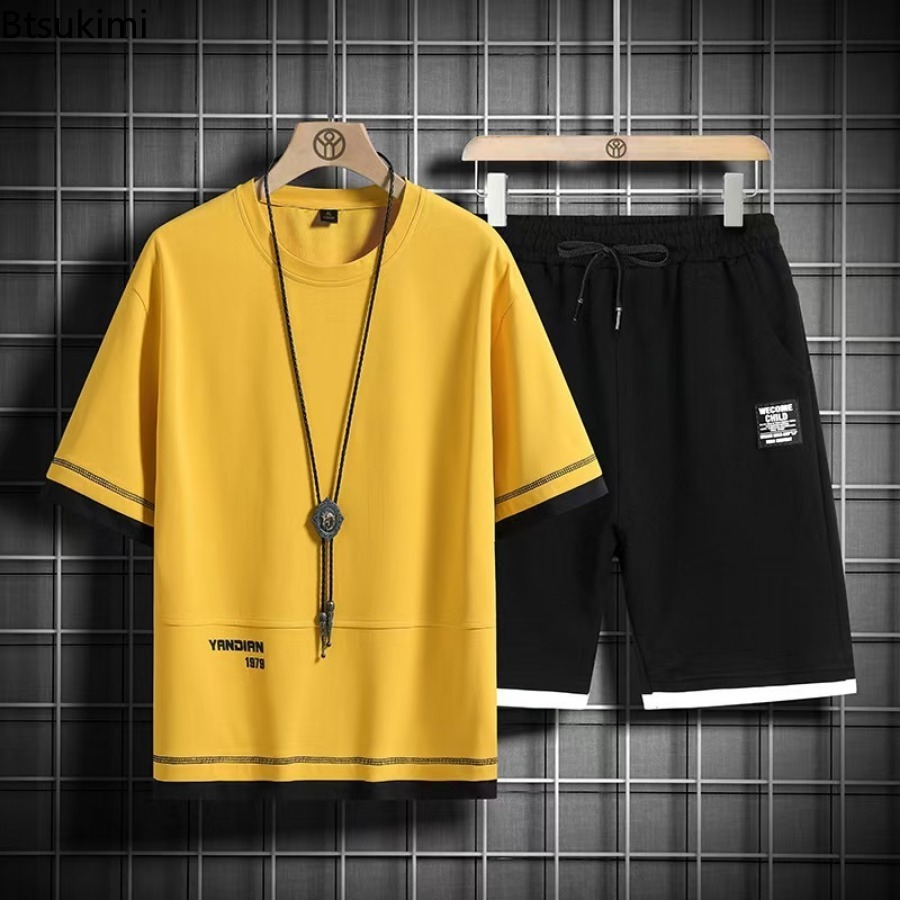 بدلات رياضية صيفية للرجال 2026 - مراجعة Men'S Fashion Oversized T Shirt وسعره
