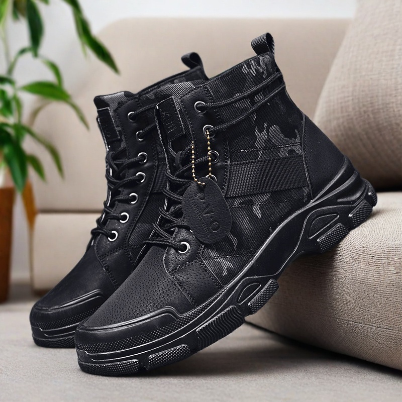 منتصف أعلى الدانتيل متابعة الر - مراجعة Mens Fashion Combat Boots وسعره