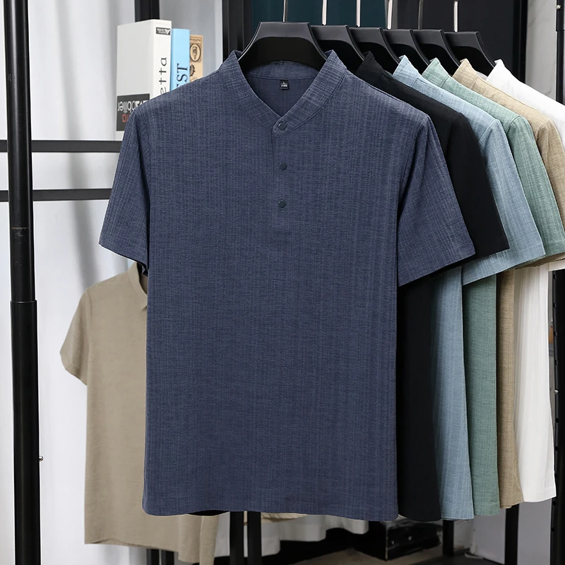 قمصان رجالية بياقة ماندارين وأ - مراجعة Linen Shirt Summer وسعره