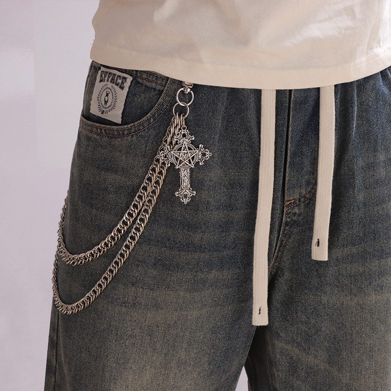 موضة الشرير السراويل المعدنية  - مراجعة Jeans Pants Fashion Men وسعره