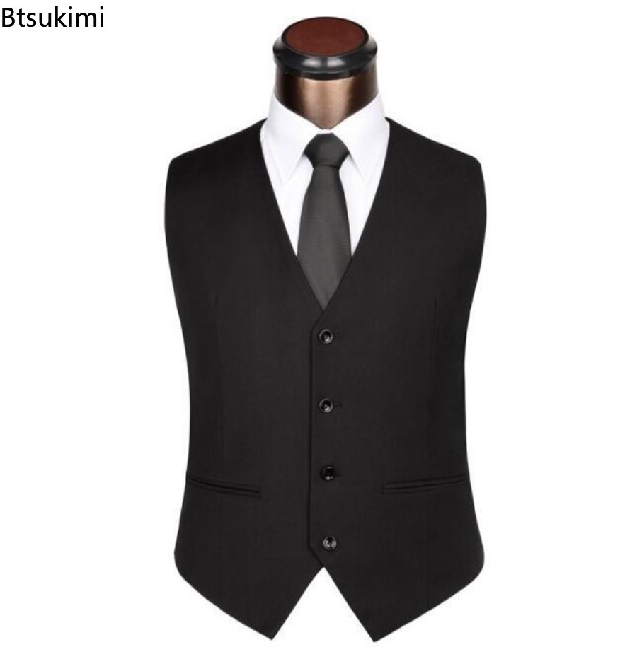 S-6XL حجم كبير الرجال الكورية  - مراجعة Formal Waistcoat Vest وسعره