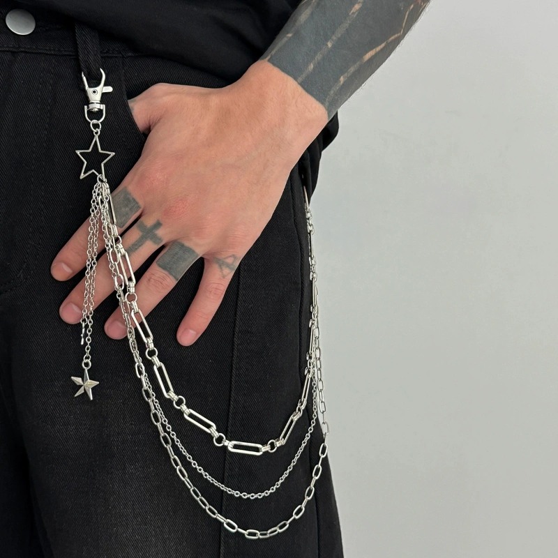 سلسلة خصر مزدوجة الطبقات للرجا - مراجعة Jeans Pants Fashion Men وسعره