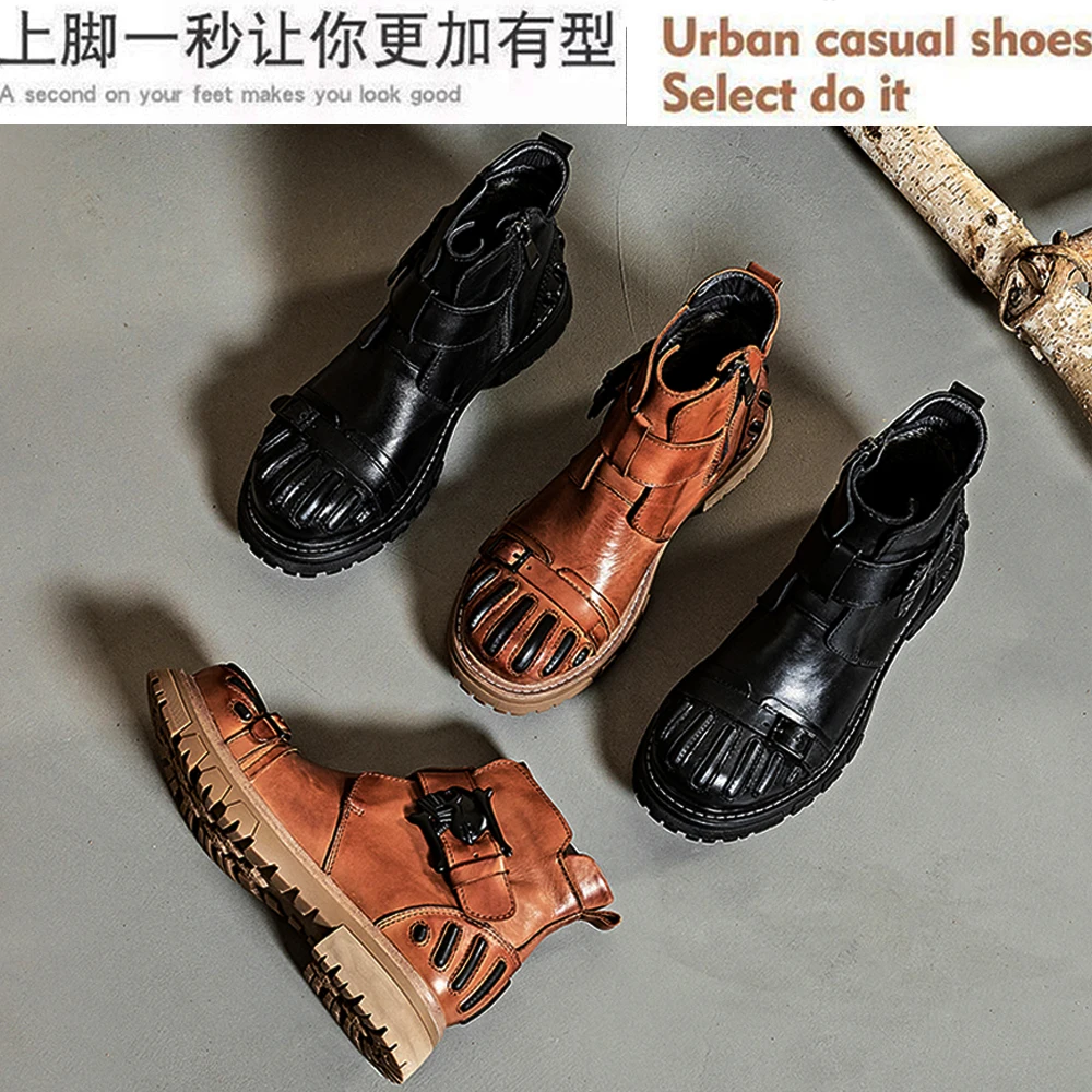 أحذية رجالية جديدة وعصرية من ا - مراجعة Mens Fashion Combat Boots وسعره