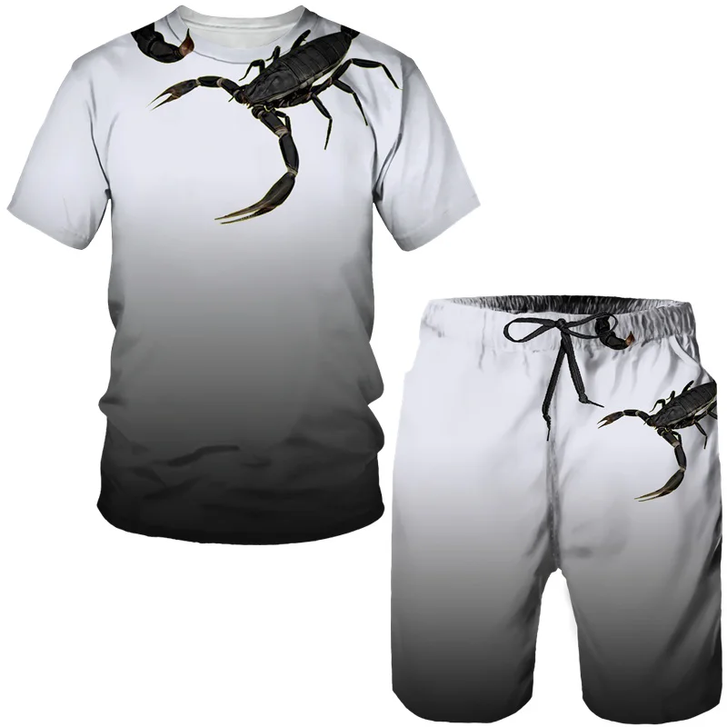 طقم تي شيرت وشورت جديد بطباعة  - مراجعة Men'S Fashion Oversized T Shirt وسعره
