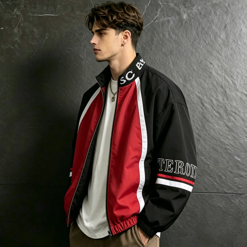 جاكيت رجالي من UETEEY بتصميم أ - مراجعة Varsity Jacket Letterman وسعره