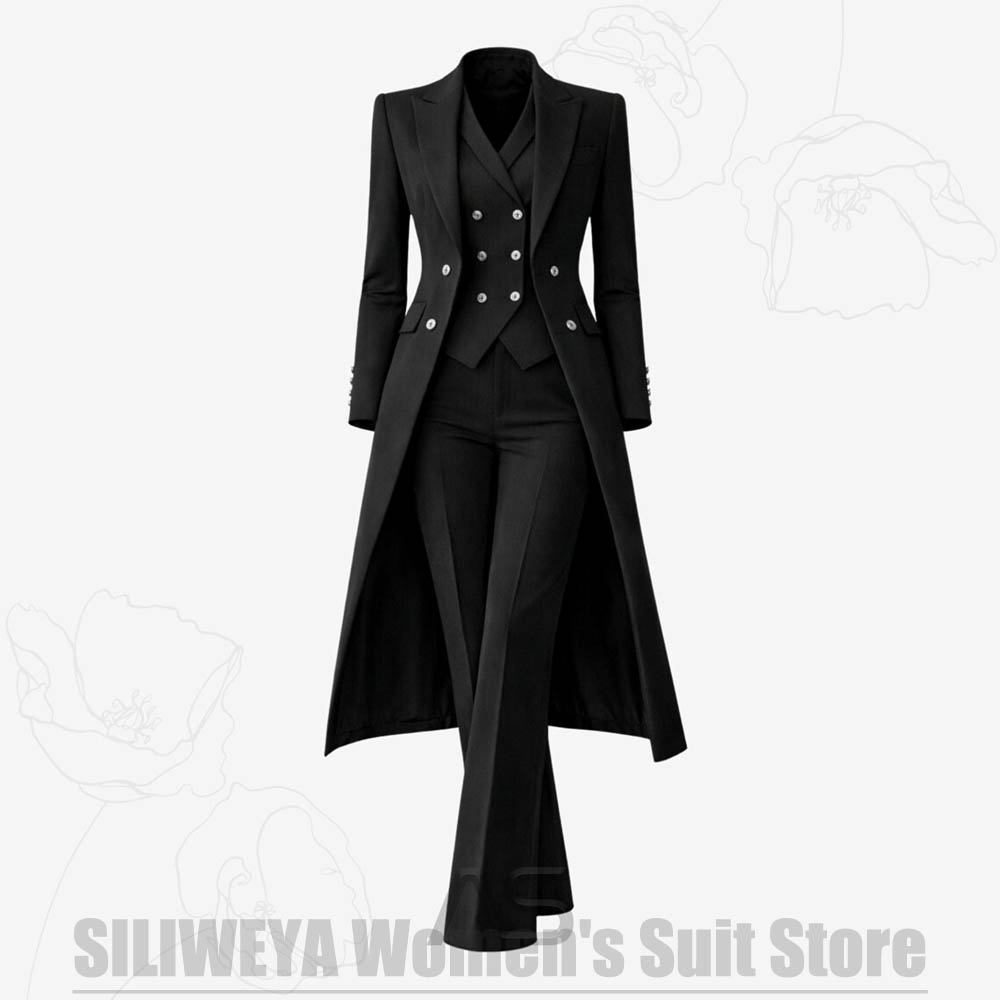 بدلة نسائية من 3 قطع معطف طويل - مراجعة Formal Waistcoat Vest وسعره