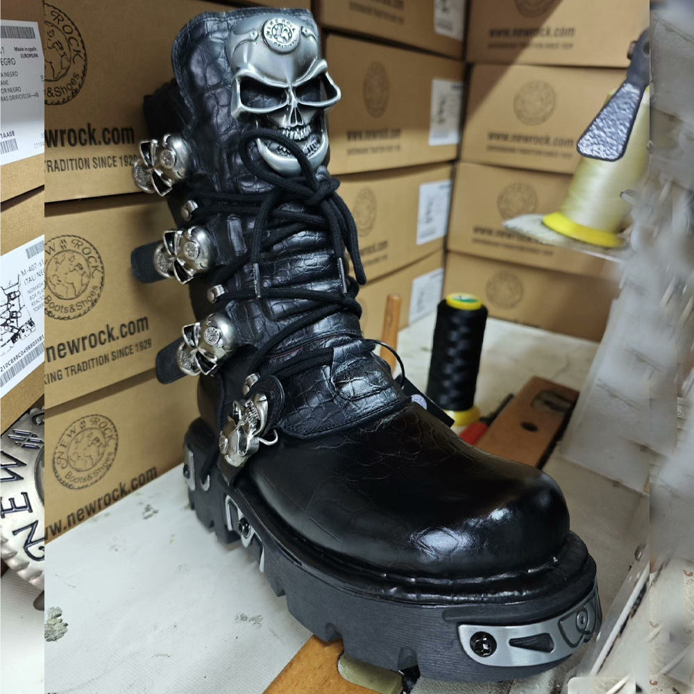 أحذية رجالية جديدة من الجلد ال - مراجعة Mens Fashion Combat Boots وسعره