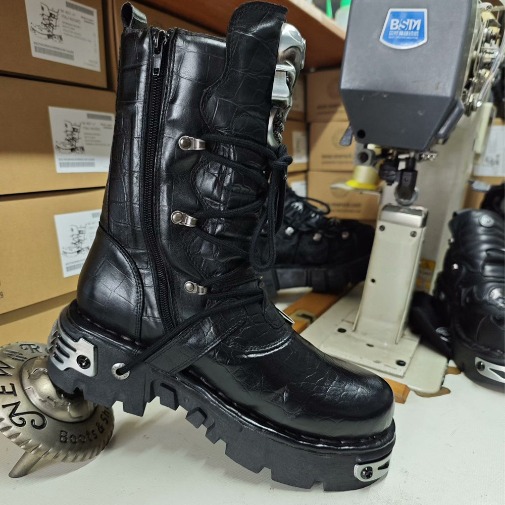أحذية رجالية جديدة من الجلد ال - مراجعة Mens Fashion Combat Boots وسعره