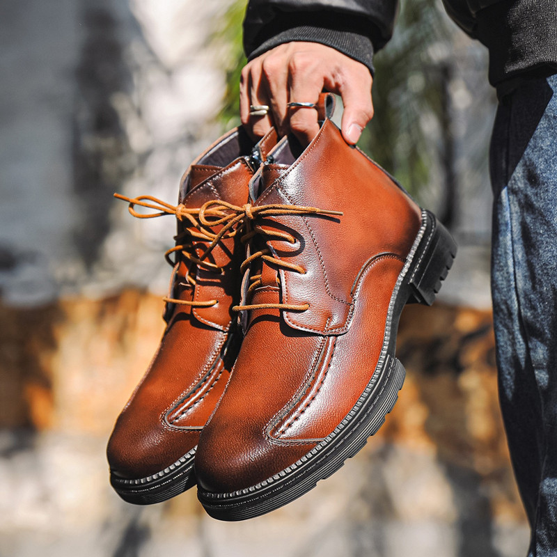أحذية رجالية من تصميم مصمم أزي - مراجعة Mens Fashion Combat Boots وسعره