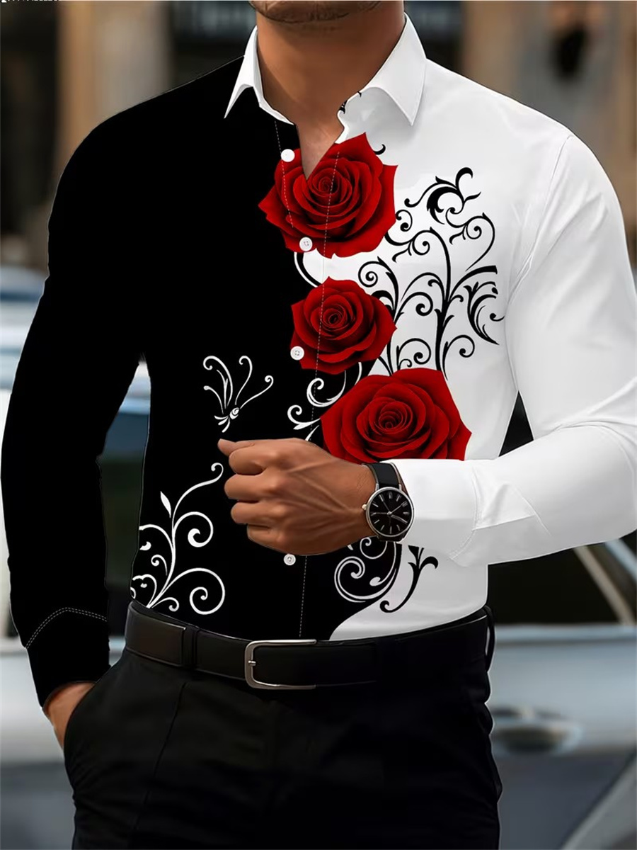 قميص رجالي بأكمام طويلة مزين ب - مراجعة Men'S Fashion Outfits وسعره