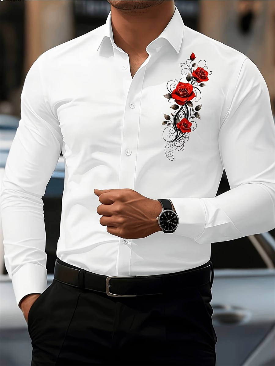 قميص رجالي بأكمام طويلة مزين ب - مراجعة Men'S Fashion Outfits وسعره