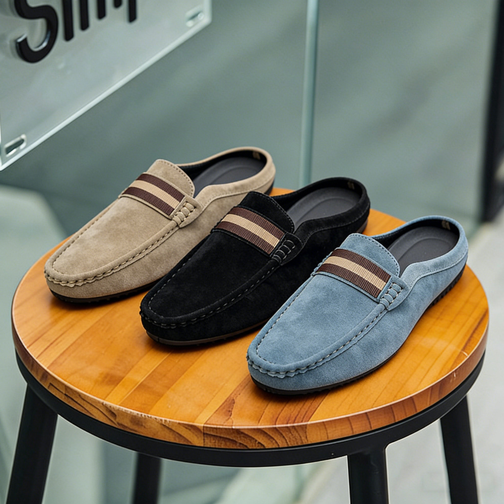 أحذية صيفية جديدة للرجال من ال - مراجعة Suede Loafers Men وسعره