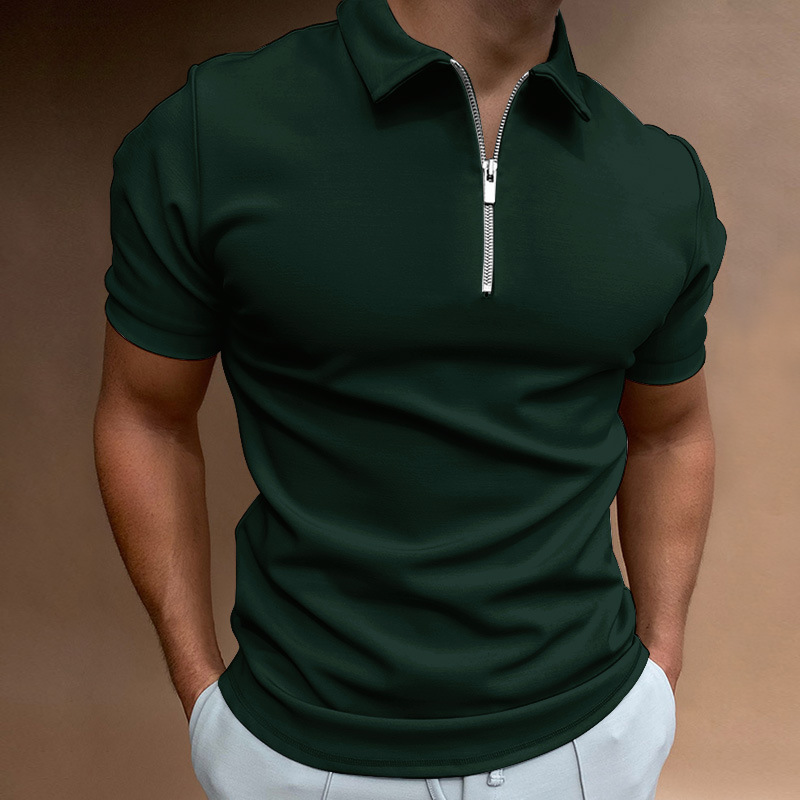 قميص بولو رجالي صيفي بأكمام قص - مراجعة Mens Fashion Quarter Zip وسعره