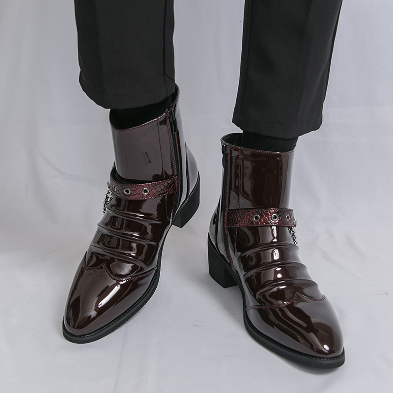 أزياء الجانب سستة عالية أعلى أ - مراجعة Men Fashion Elegant وسعره