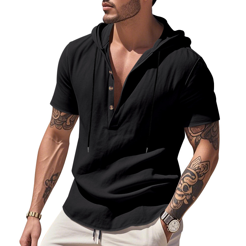 2025 صيف جديد قميص رجالي فضفاض - مراجعة Linen Shirt Summer وسعره