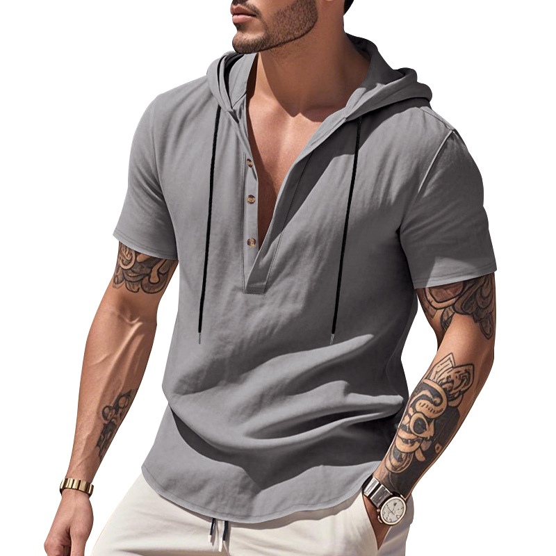 2025 صيف جديد قميص رجالي فضفاض - مراجعة Linen Shirt Summer وسعره